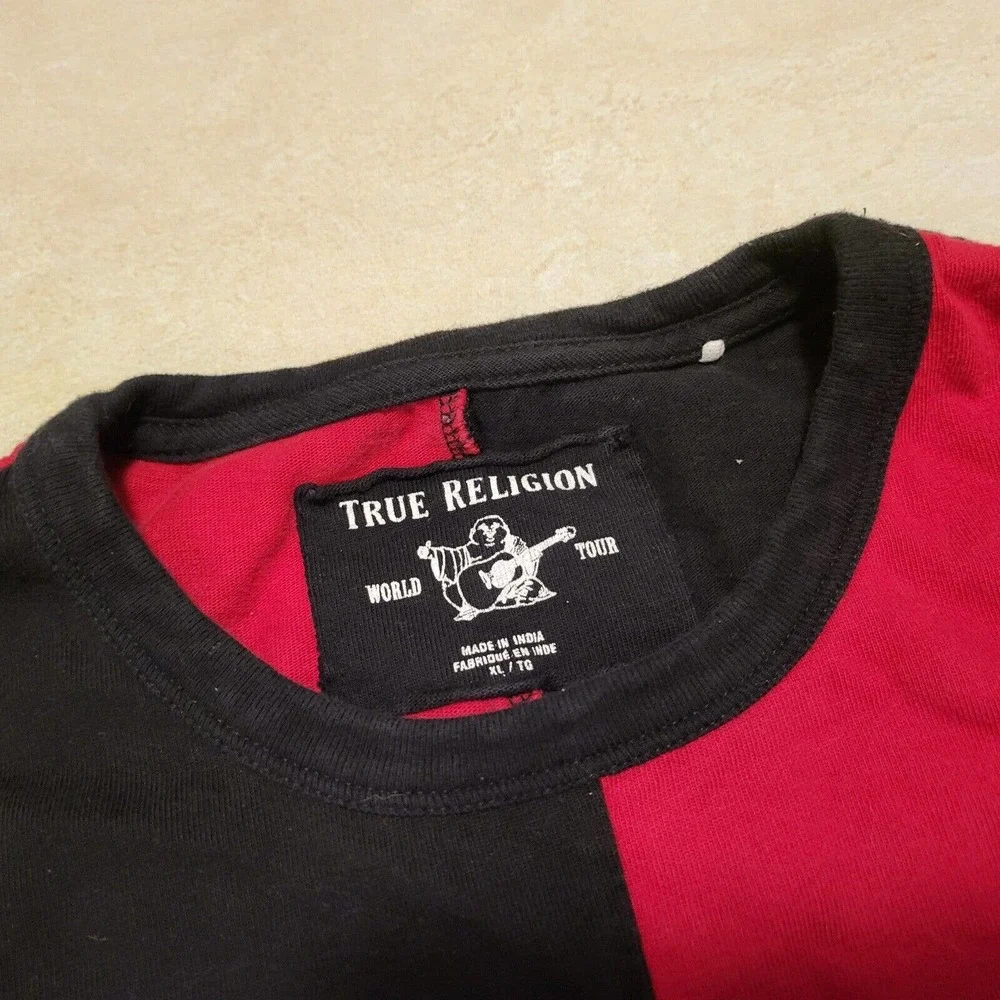 True Religion World Tour 2020 Mens XL Embroidered Heavyweight Long‎ Sleeve Shirt